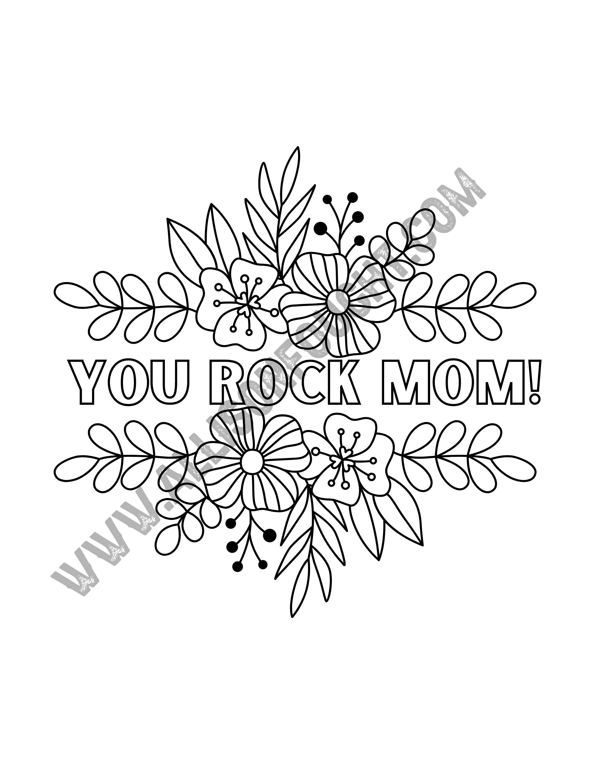Mother s Day Printable Coloring Pages Mother s Day Card for Kids