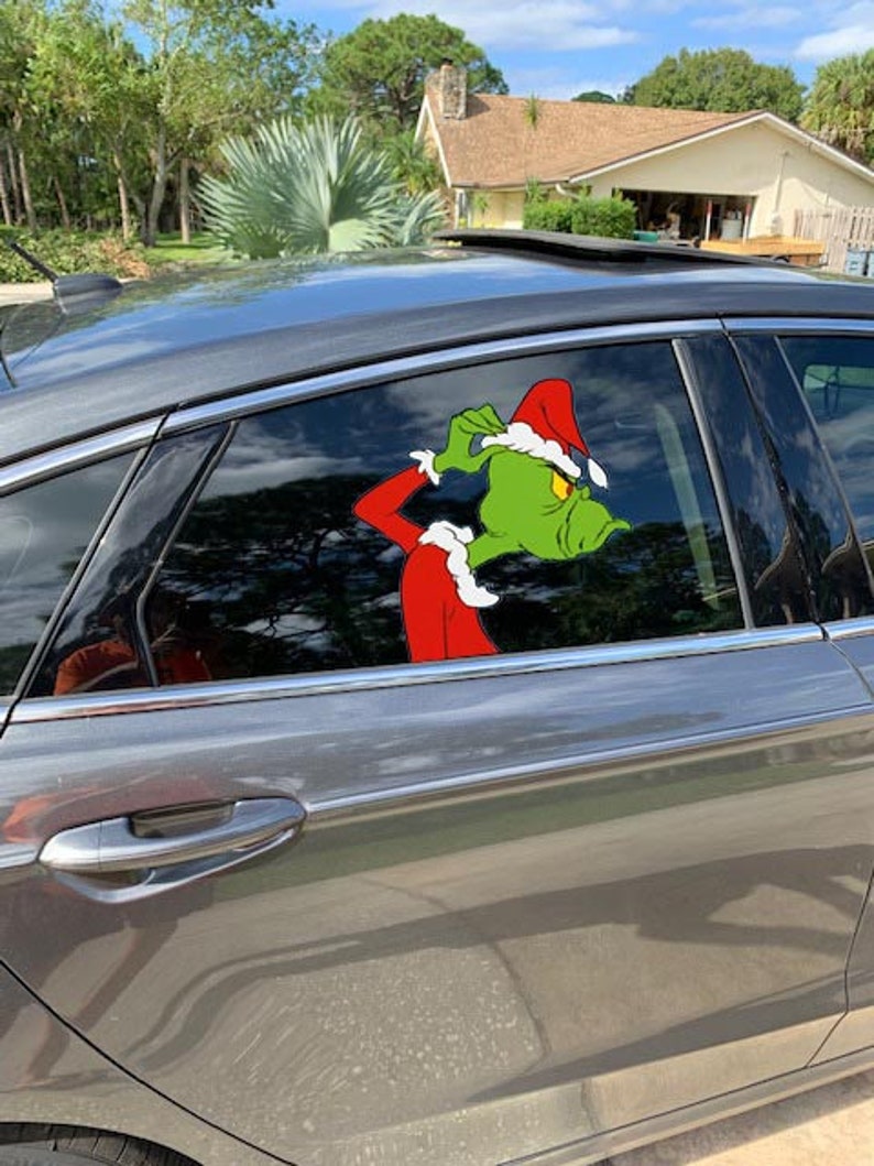 Grinch window cling for Car/truck Etsy