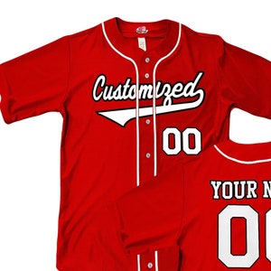 Custom Wedge Tail Slanted Baseball Logo Printed Jersey with Piping | Full Button Down | Personalized Authentic Pro Game Style Team Jersey