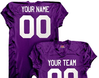 Custom Football Jersey in Collegiate Fit Stretch Mesh with Durable Dazzle Panels and Personalization