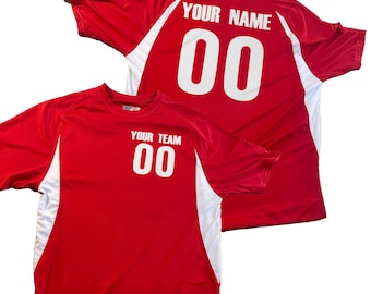 Cooling Performance Soccer Jersey with Side Stripe and Custom Team, Player and Number Details