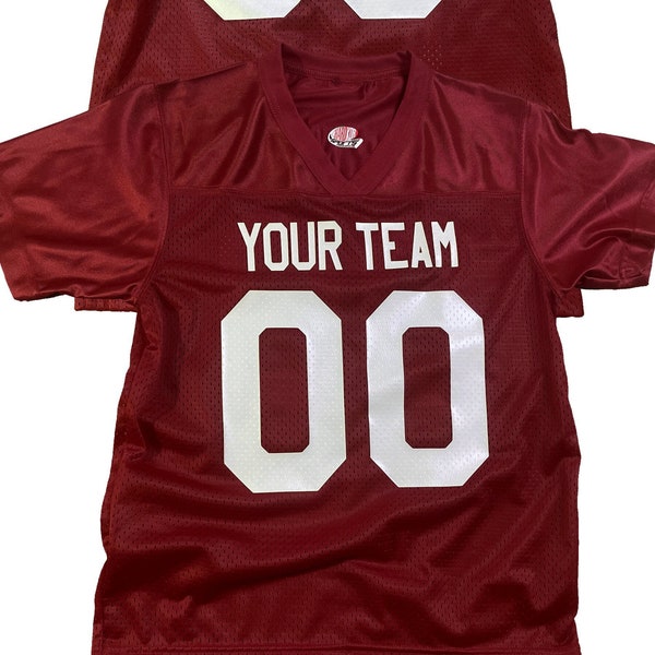 Personalized Football Jersey Maroon Etsy