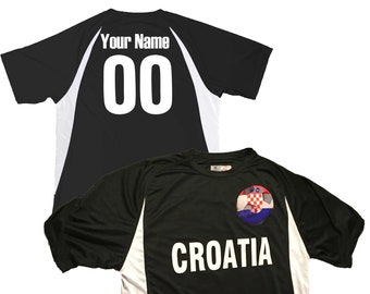 Custom Croatia Soccer Ball Jersey with Personalized on Back