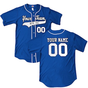 Authentic Customizable 2-Color Retro Baseball Jersey - Personalized Team Uniform - Authentic sewn on piping - Classic 2 color vinyl print