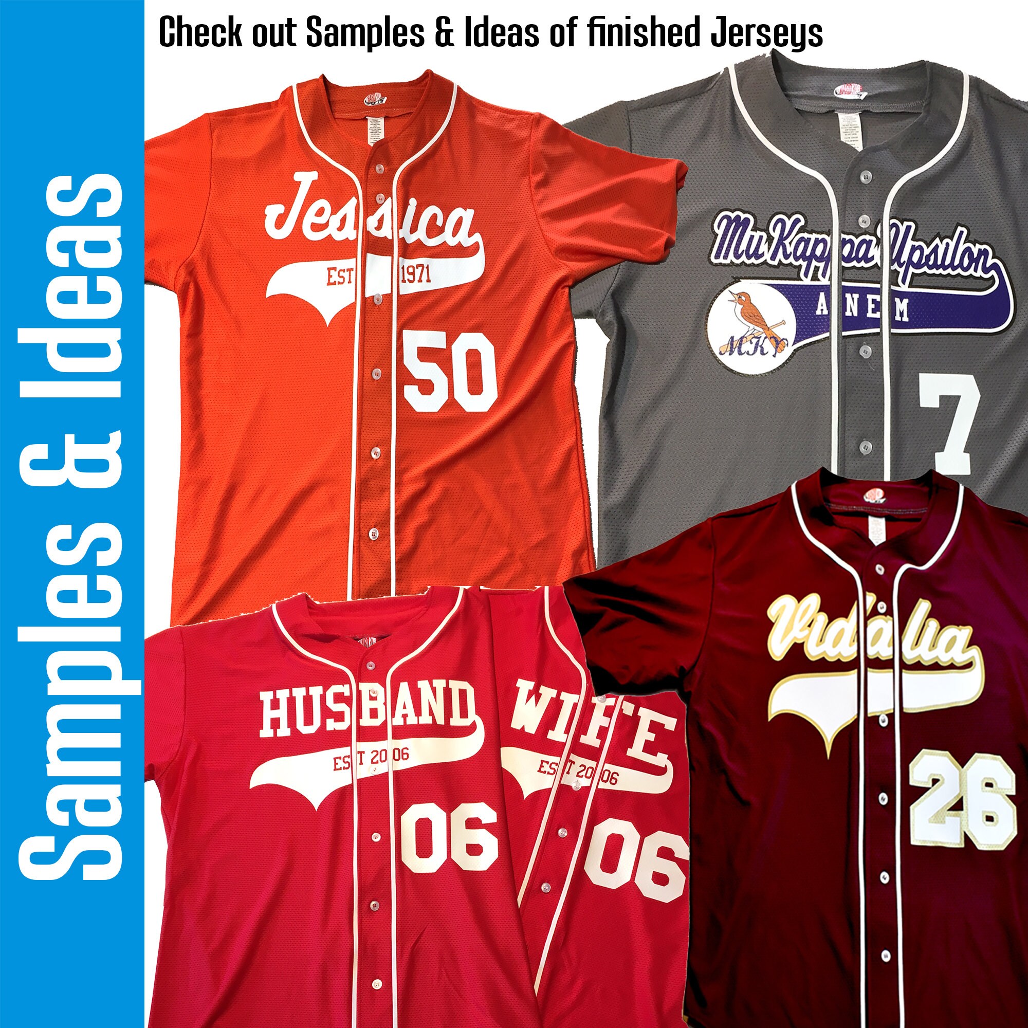 Customizable Baseball Jersey With Piping Full Button Down 
