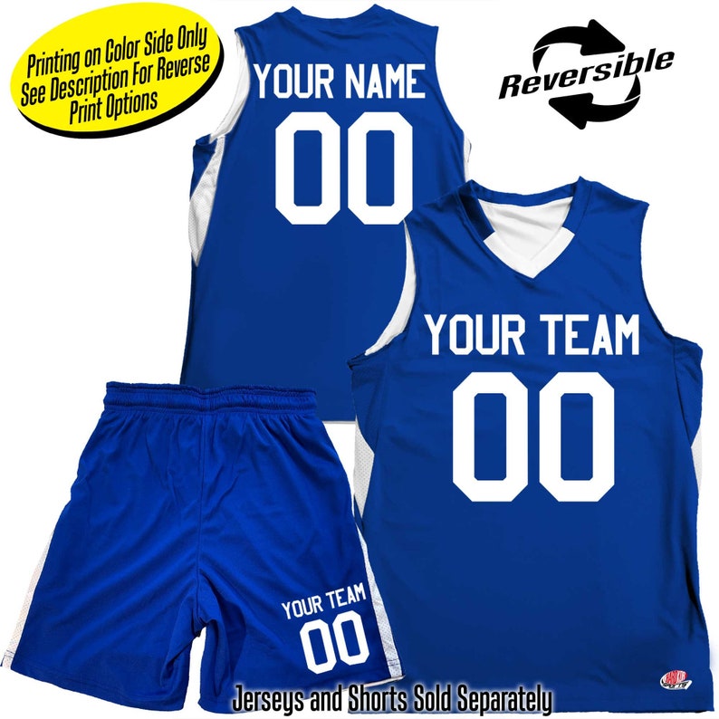 Customized Economical Reversible Contrast V-Neck Basketball Jersey Printing on Main Color Side Only Reversible Shorts Sold Separately image 6