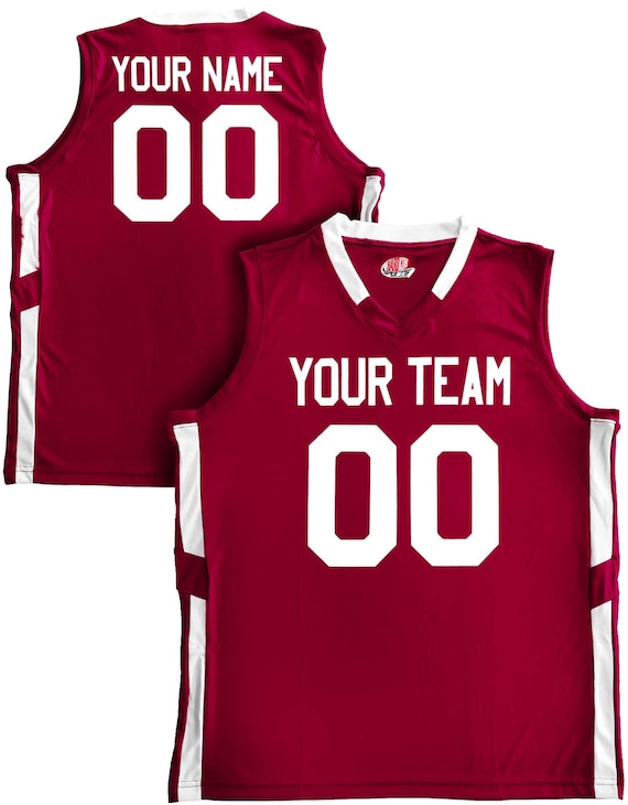 Custom Basketball Jerseys Red, Black, White and Blue Home and Away