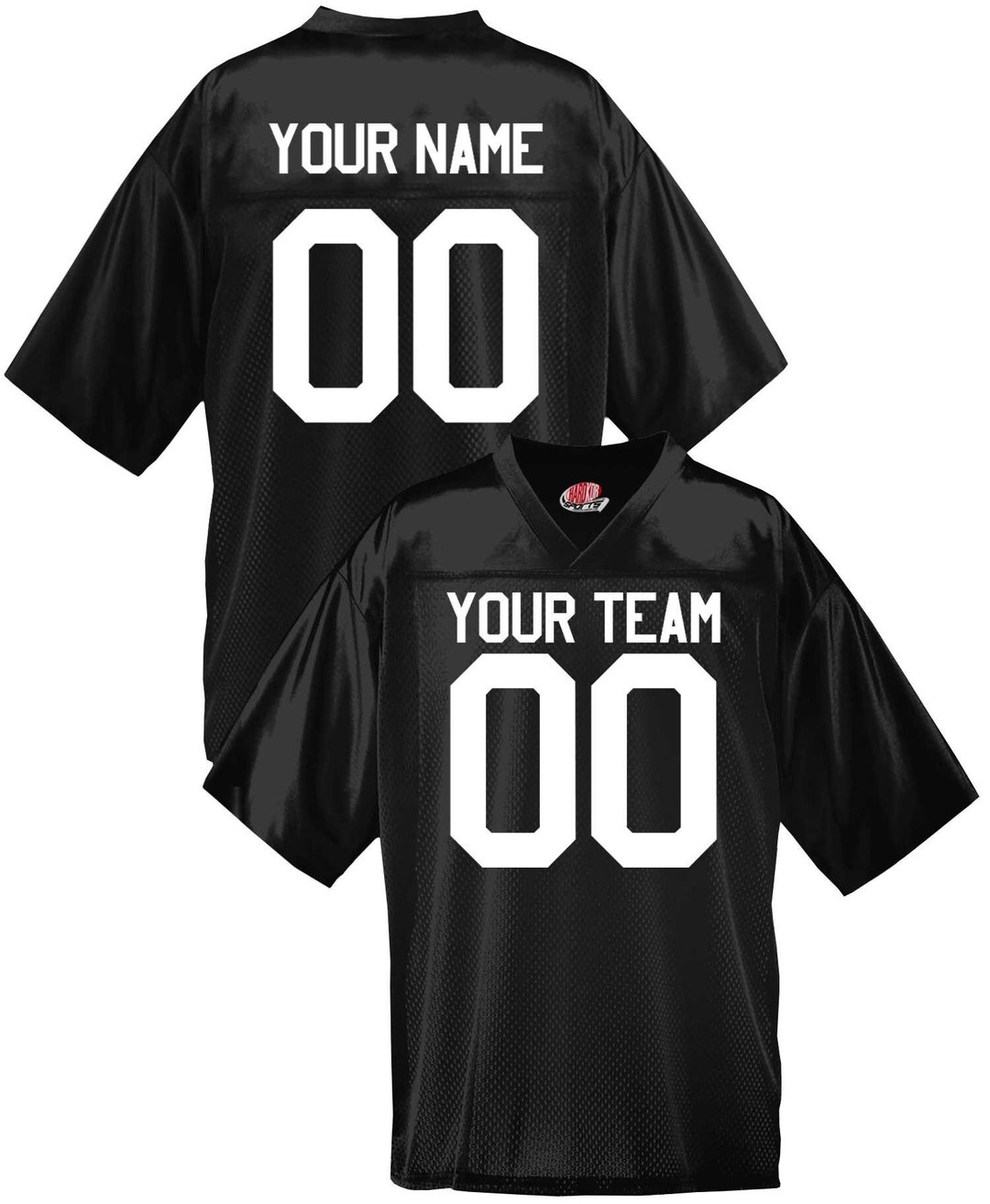 Custom Football Jersey Throwback Replica Fan Shirt Black - Etsy