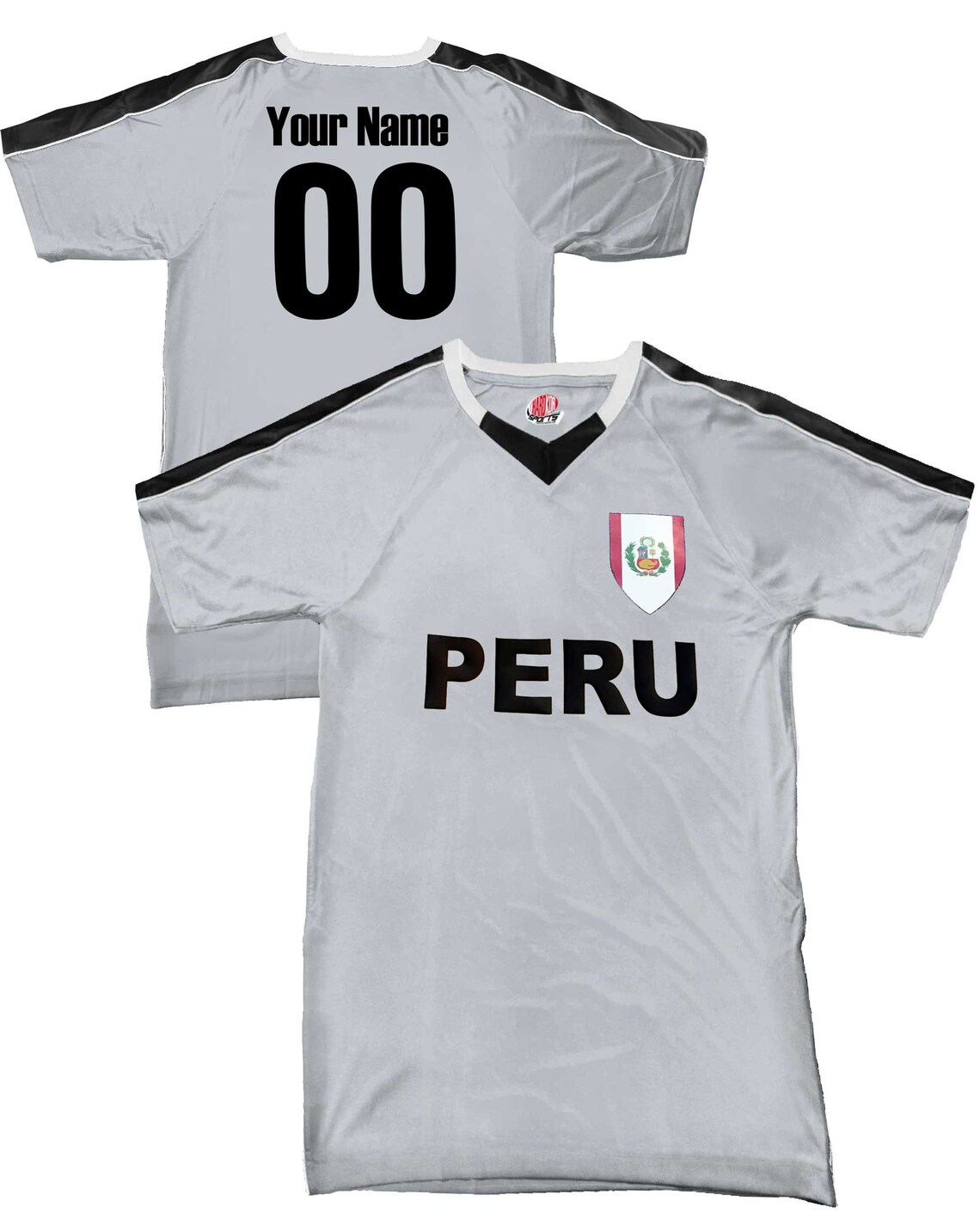 Custom Peru Soccer Jersey With Peruvian Flag Shield Design Etsy