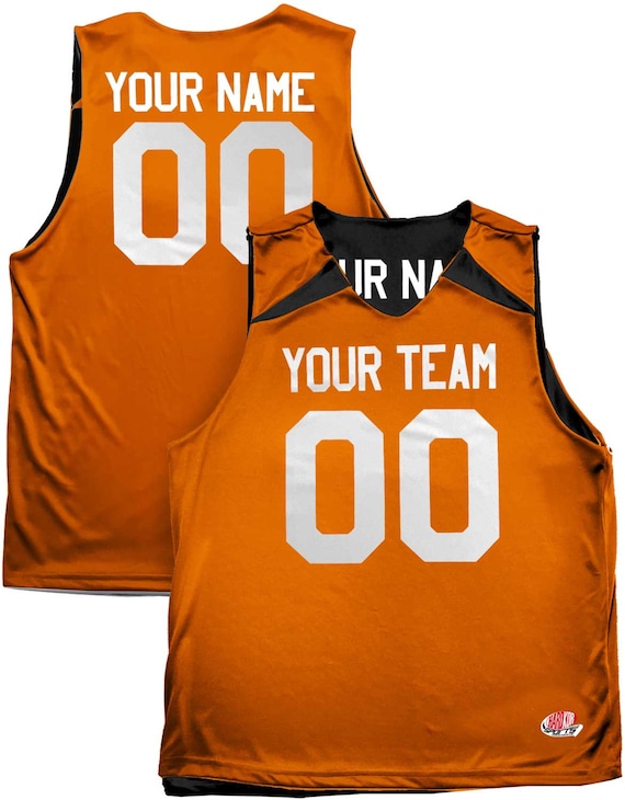 Uniforme de baloncesto personalizado reversible naranja azul - Etsy México