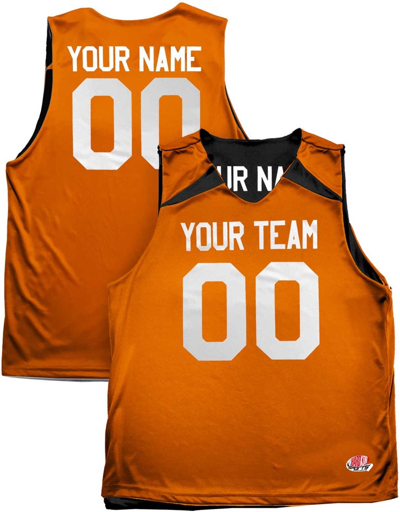 Orange Navy Blue Maroon Reversible Custom Basketball Uniform Etsy