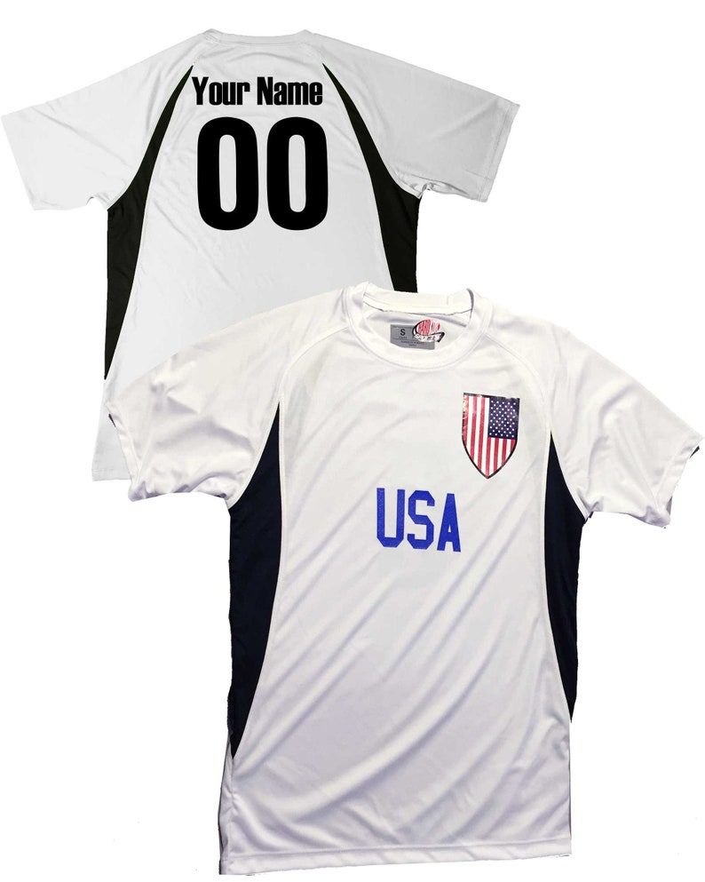 Custom USA Soccer Jersey With Shield Design Personalized With - Etsy
