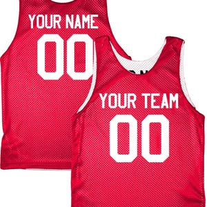 Orange Black White | Custom Reversible Basketball Jersey | Tricot Mesh 2 Sided Scarlet Red-White