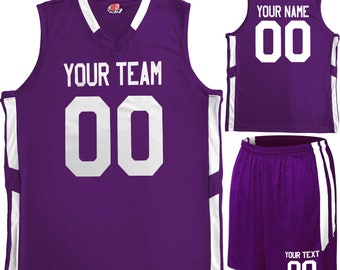 Sweat Heast Purple, Pink, Magenta, Blue, Black, White Custom Basketball  Uniforms, Jerseys, Shorts