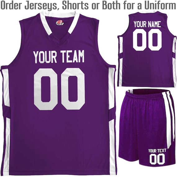 Custom Basketball Jerseys Purple 