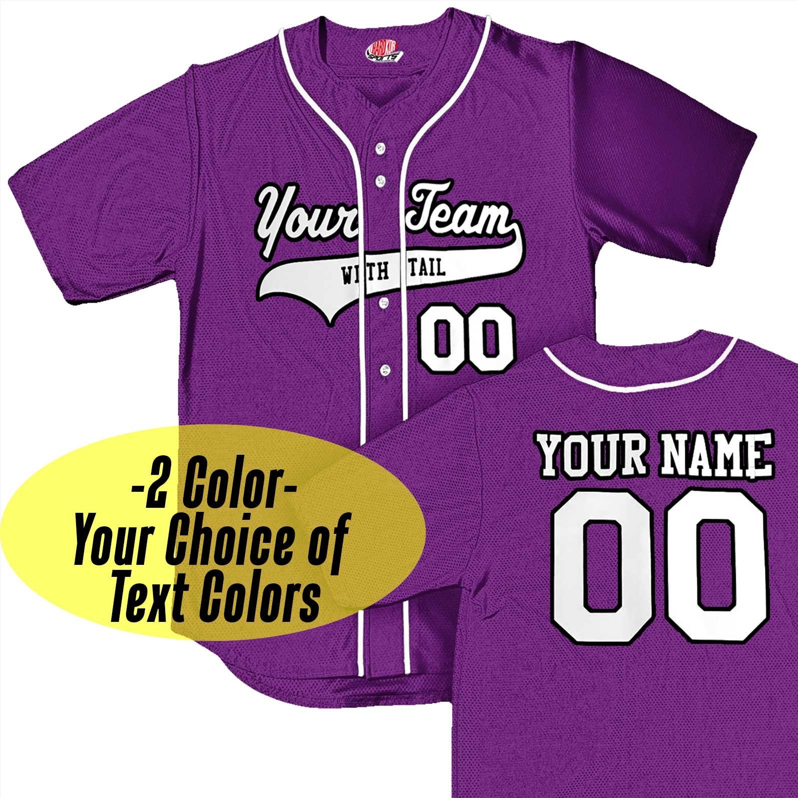 Custom White Purple Pinstripe Purple-Gold Authentic Baseball Jersey Youth Size:L