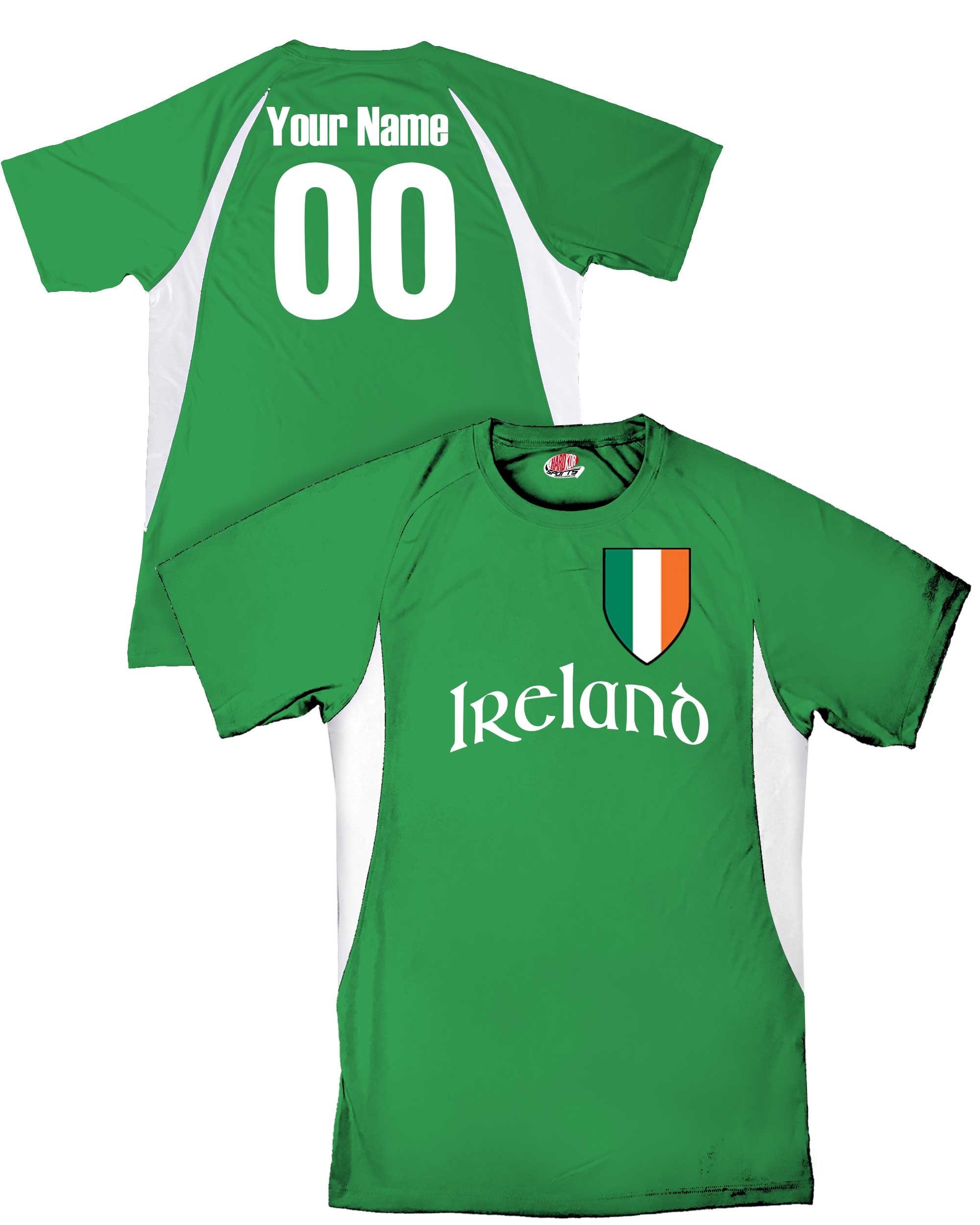 Custom Ireland Soccer Jersey With Irish Flag Shield Design Personalized With Your Name and Number in Your Choice of Colors Etsy