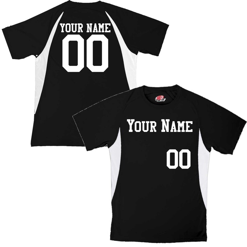 Customized Moisture Wicking Baseball Jersey with Team Name, Player Name and Your Numbers black-white