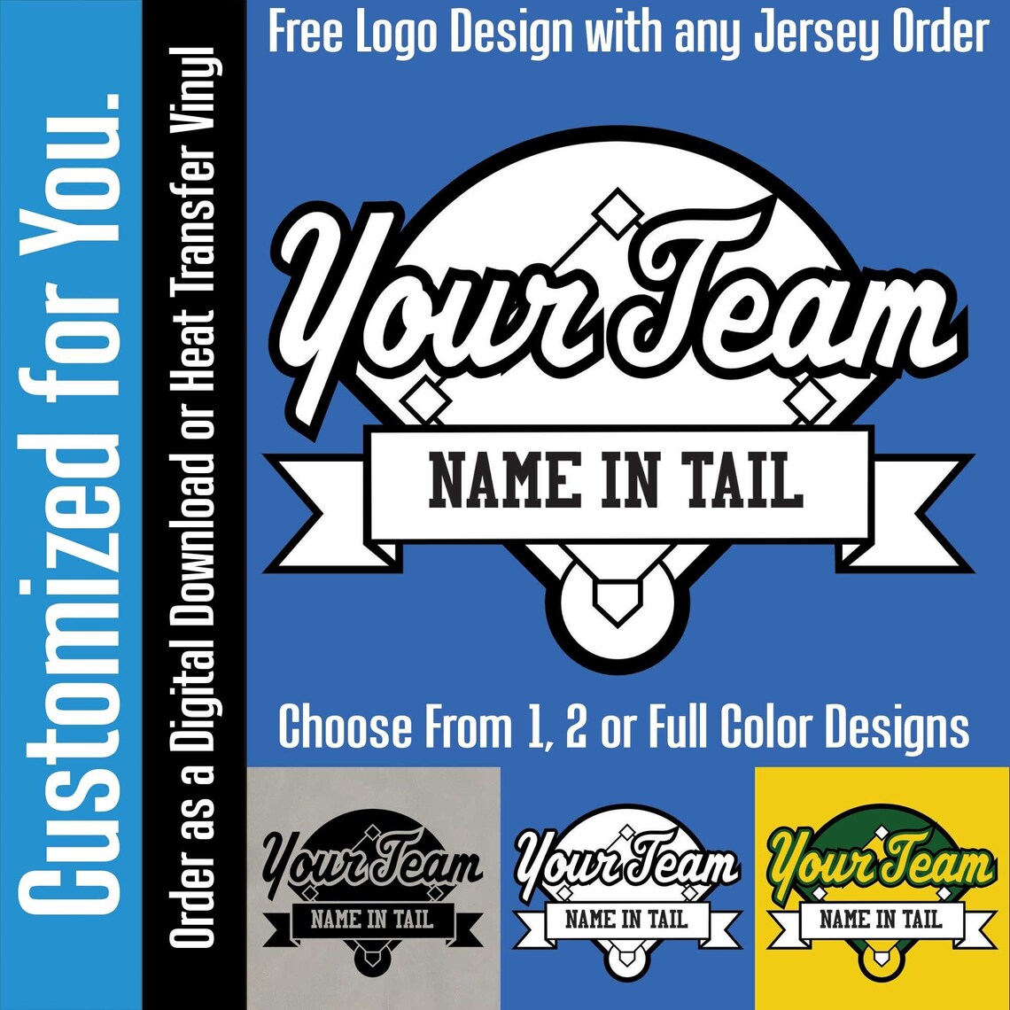 custom-baseball-logo-team-name-with-name-in-ribbon-baseball-etsy