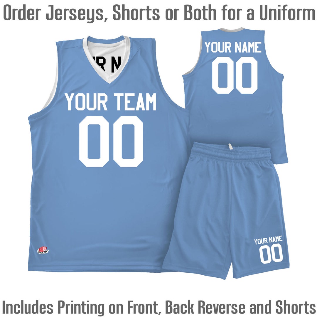 Typing Software Light Blue Basketball Shorts Typing Software White