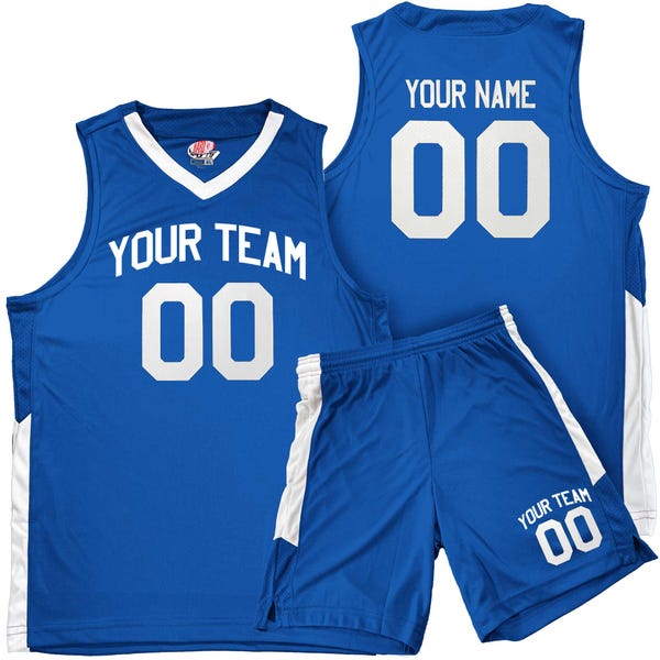 Custom Basketball Jerseys - Authentic and hand Customized in USA with Classic Heat Set Vinyl, Home and Away Team Colors, Names and Numbers