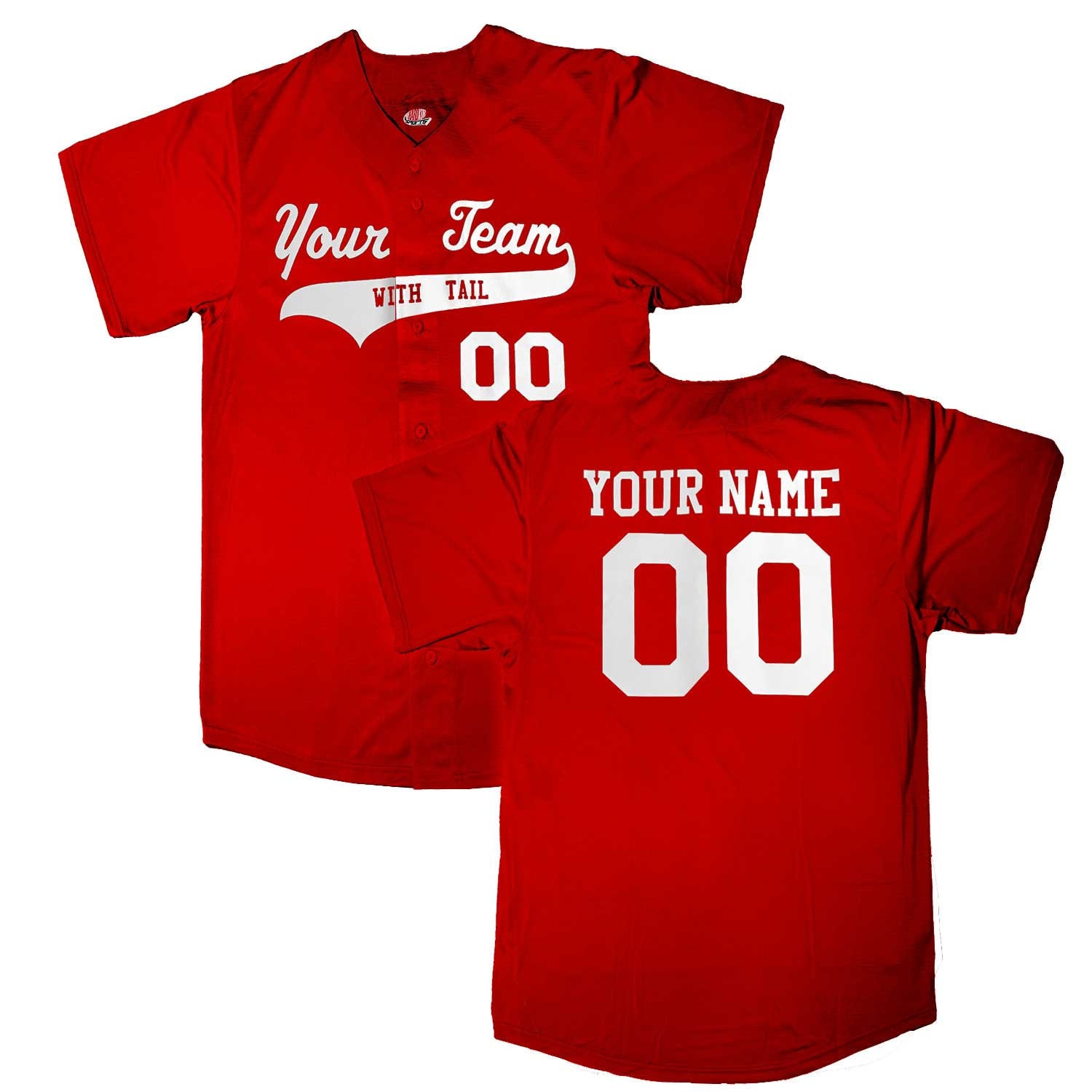 Full Button Custom Baseball Jersey Solid Colors Red White Etsy full-button-custom-baseball-jersey-solid-colors-red-white-etsy