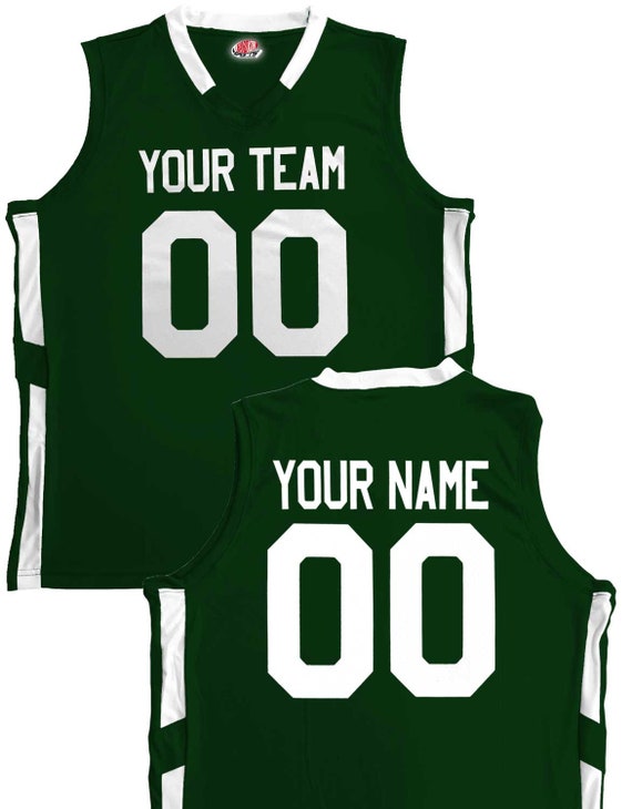 Custom Basketball Jerseys Forest Green & White Home and Away 