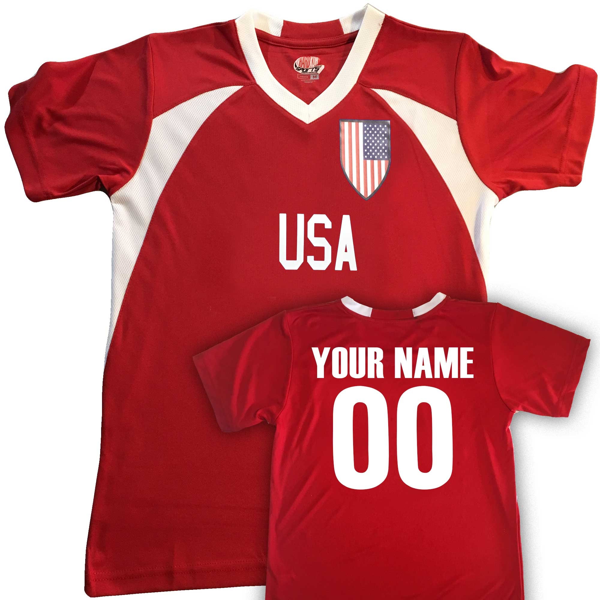 Custom USA Soccer Jersey with Shield Design Personalized with | Etsy