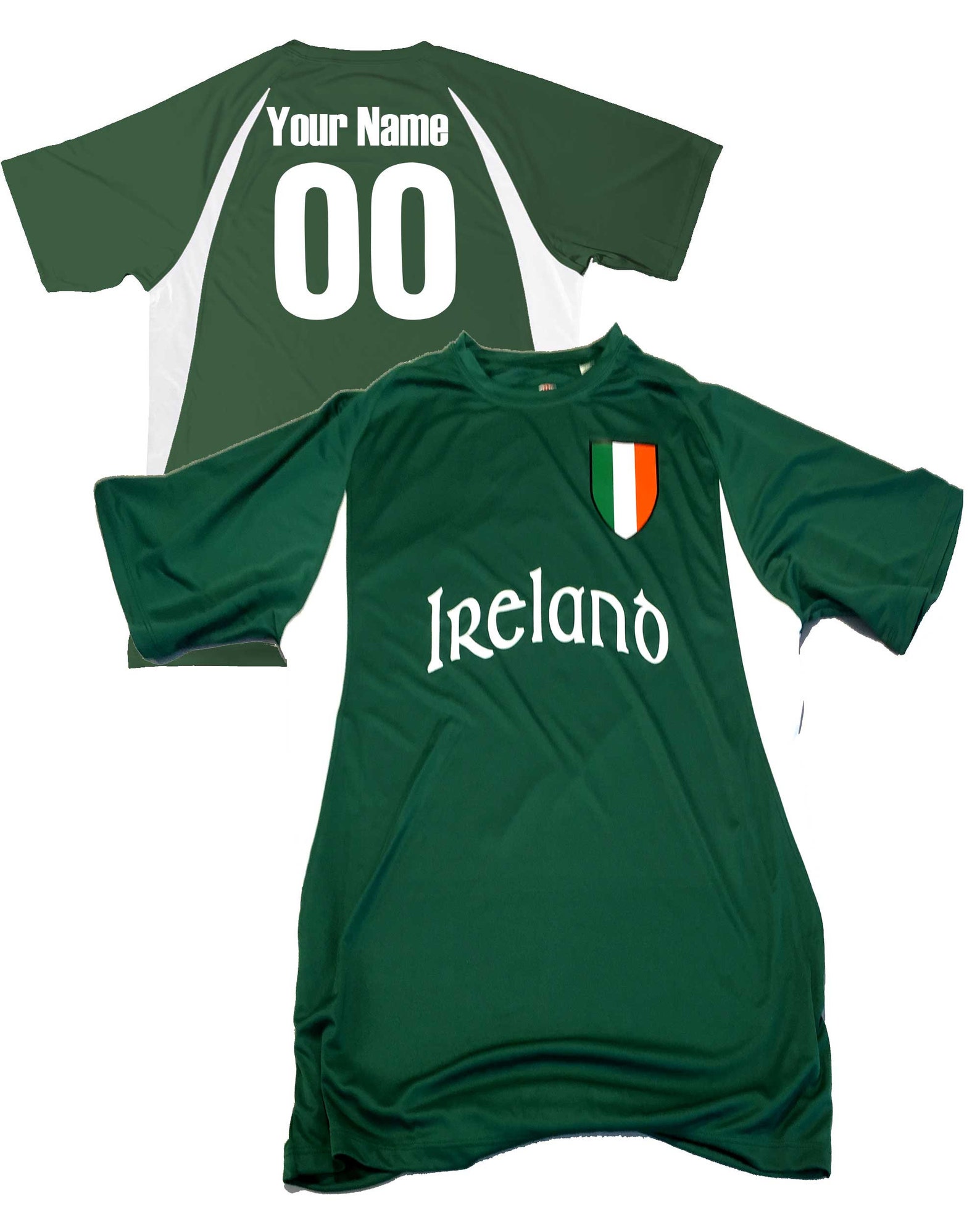 Custom Ireland Soccer Jersey With Irish Flag Shield Design Etsy