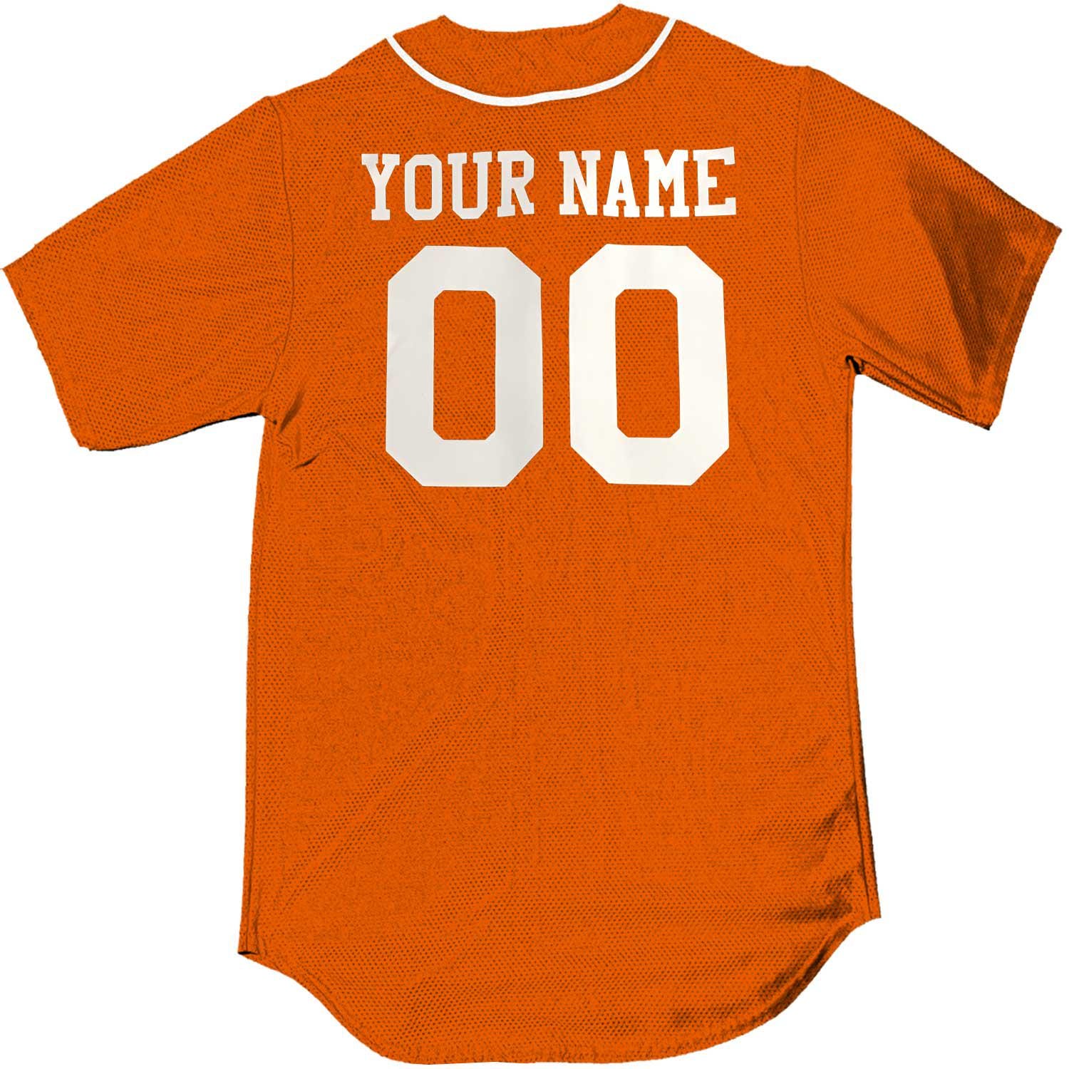 Custom Orange Baseball Jersey With White Piping