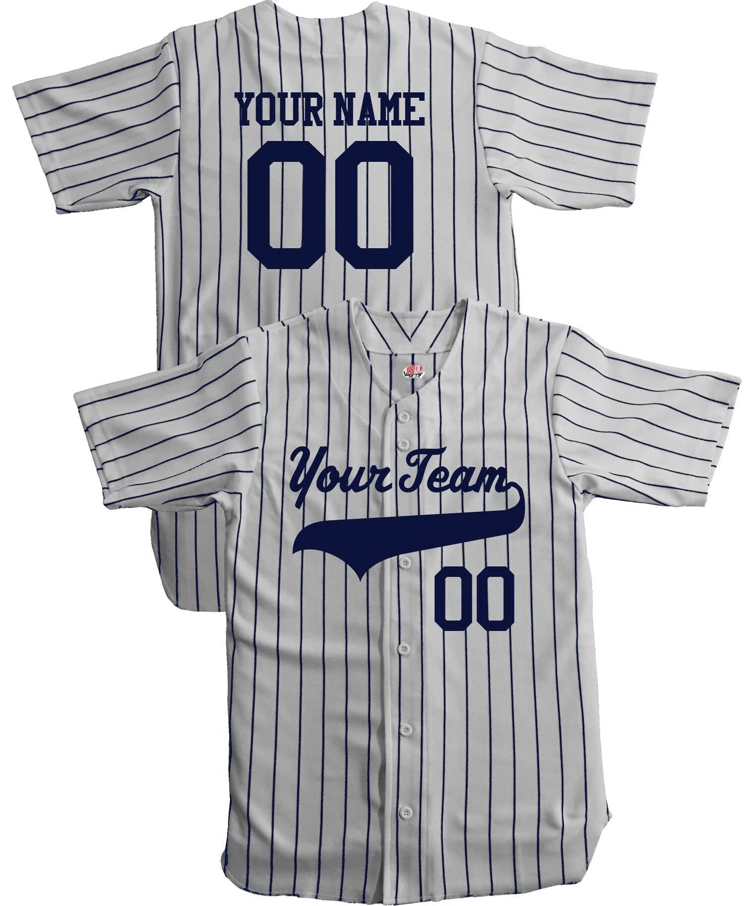 Dark Blue Tropical Pattern Baseball Jersey Personalized Unique Numbered -  Hopped-Up Tees