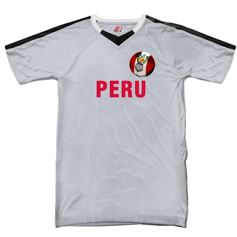 Custom Peru Soccer Jersey With Peruvian Flag Soccer Ball Etsy