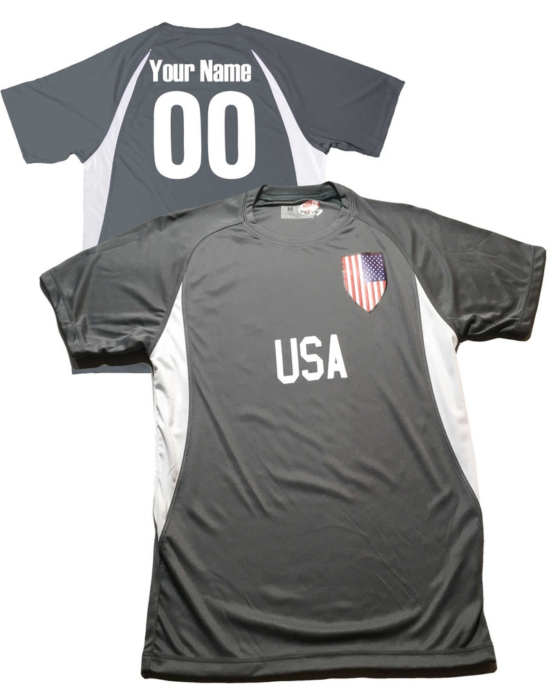 Custom USA Soccer Jersey With Shield Design Personalized With - Etsy