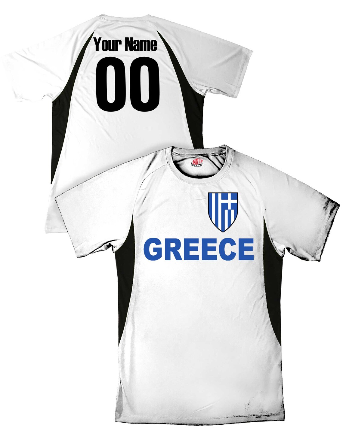 Custom Greece Soccer Jersey With Grecian Flag Shield Design Etsy