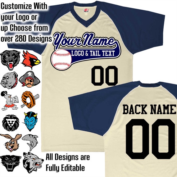 navy blue and white baseball jersey