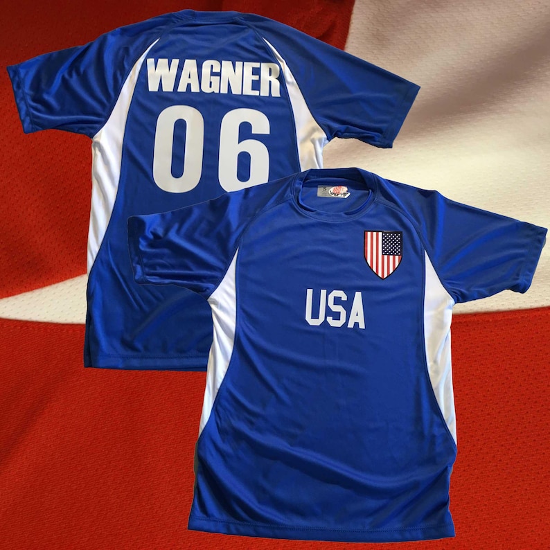 USA Soccer Jersey Customized in Lightweight Mesh with Personalized Player Name and Number Print image 2