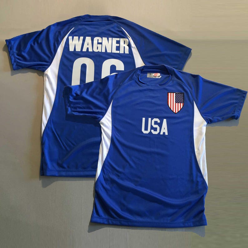 USA Soccer Jersey Customized in Lightweight Mesh with Personalized Player Name and Number Print image 1