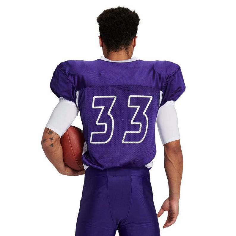 Custom Pro Fit Football Jersey, Personalized Name Number, Red White Blue Fan Apparel image 18
