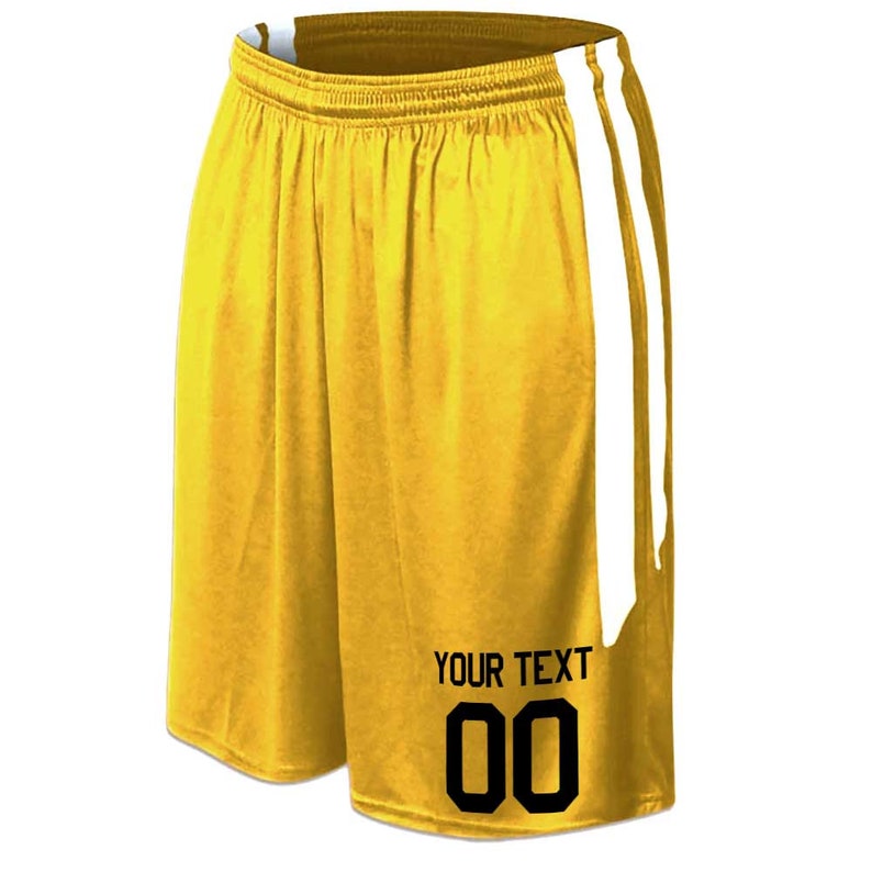 Custom Basketball Jerseys Athletic Gold & White Home and Etsy