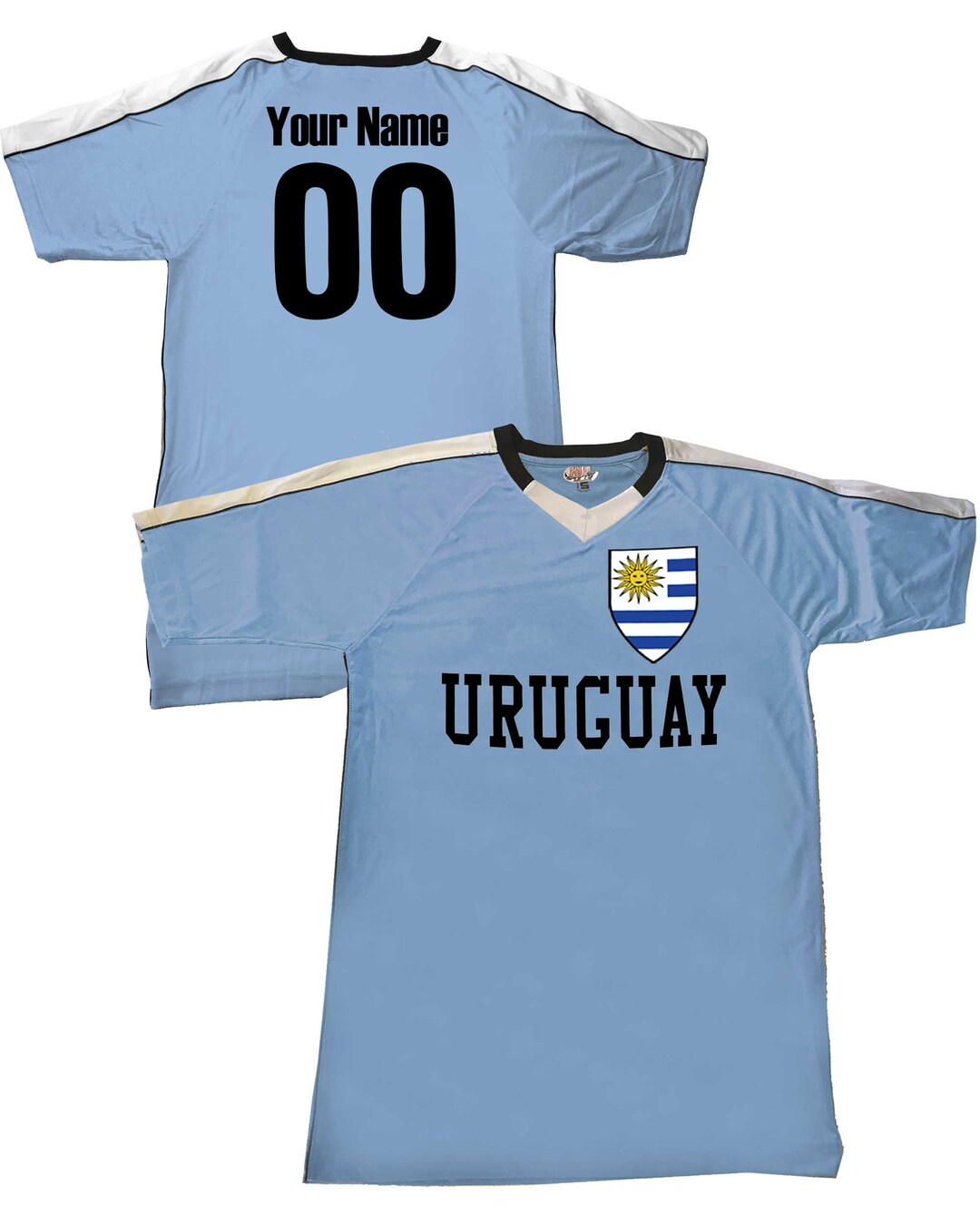 Customize a Uruguayan Soccer Jersey, Unique Uruguay Shield Design