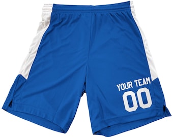 Men's Custom Basketball Shorts, Color Contrast Mesh Side Panel