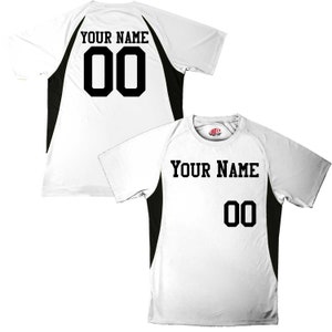 Customized Moisture Wicking Baseball Jersey with Team Name, Player Name and Your Numbers white-black