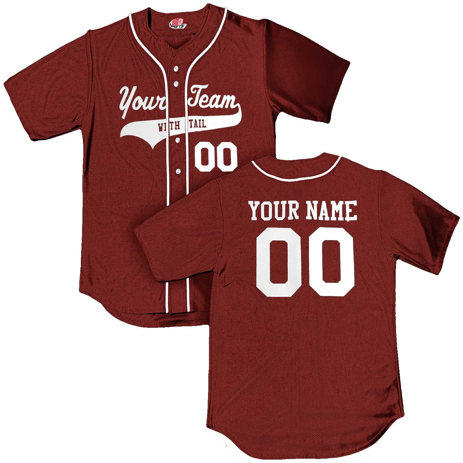 Maroon baseball jersey Clearance