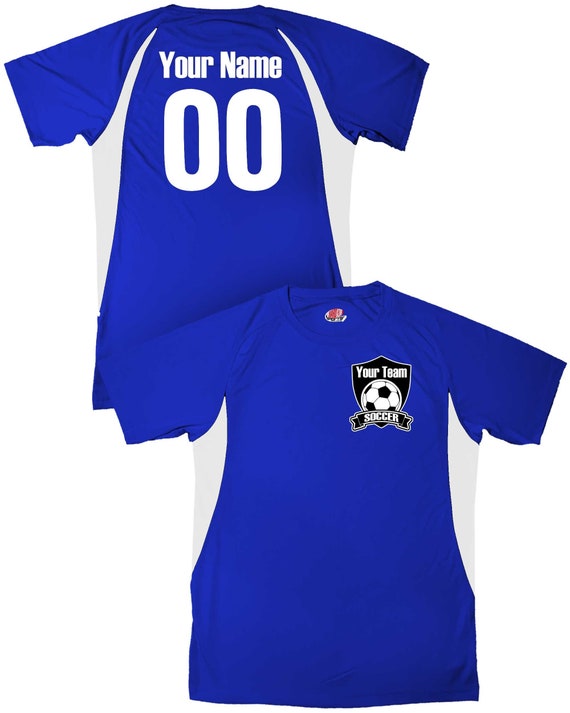 Performance Soccer Jersey with Custom Club Logo and Heat‑Set Vinyl Name and Number