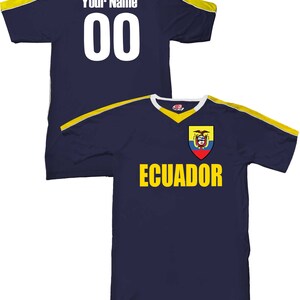 Ecuadorian Personalized Soccer Shirt, Ecuador Football Jersey With ...