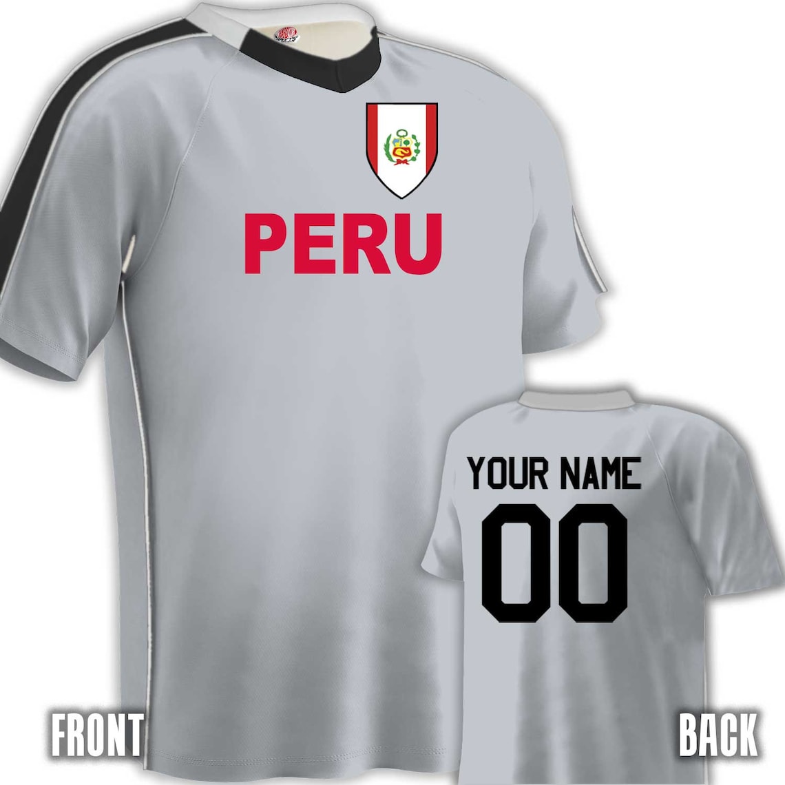 Custom Peru Soccer Jersey With Peruvian Flag Shield Design Etsy