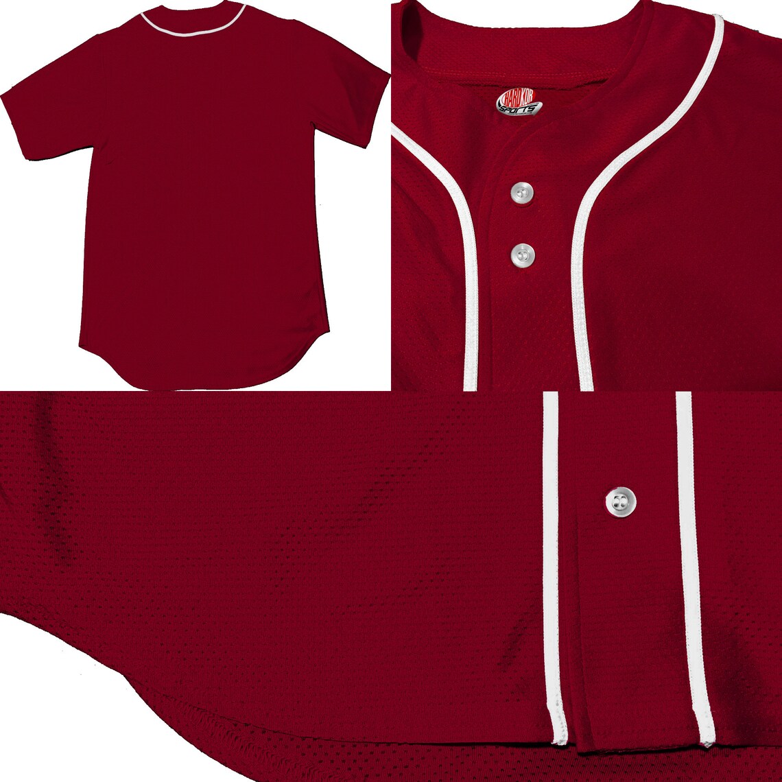 Custom Maroon Baseball Jersey With White Piping Customized Etsy