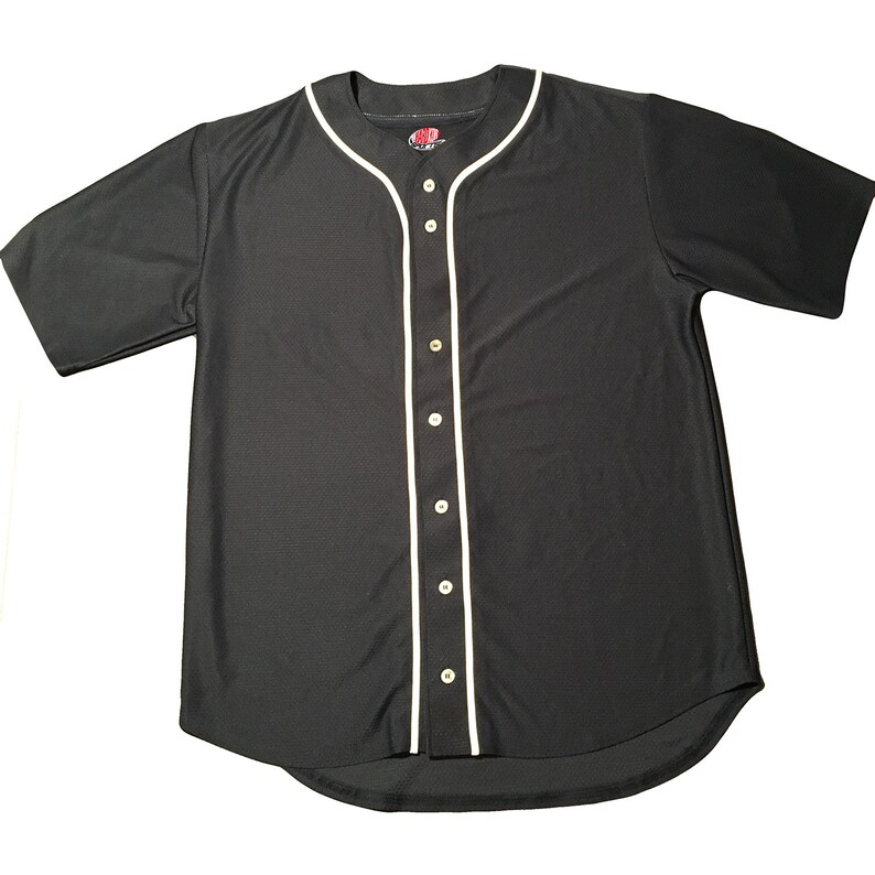 Customizable Baseball Jersey with Piping Full Button Down Etsy