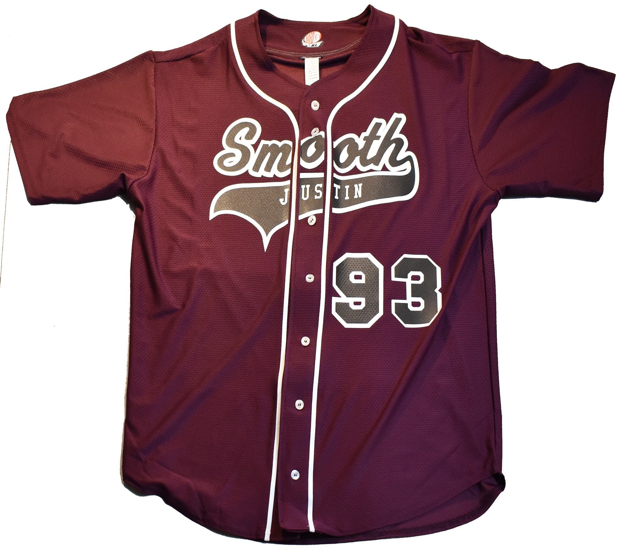 plain maroon baseball jersey