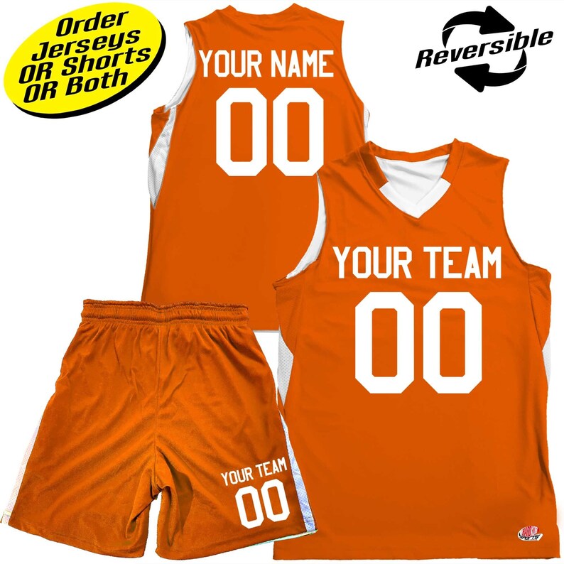 Customized Reversible Basketball Jersey With or Without Etsy